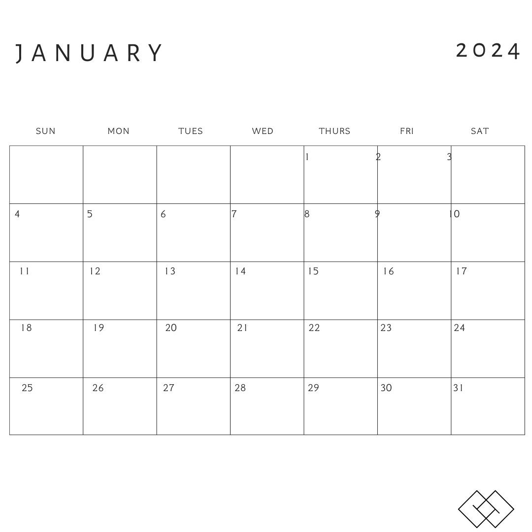 2024 Calendar 2024 Monthly Planner Landscape Elegant Monthly Calendar