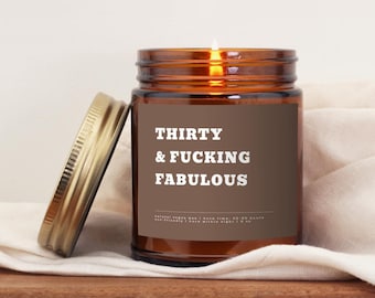 30. Geburtstagsgeschenk für ihre lustige Geburtstagskerze Dreißig & fabelhaftes Perfektes Geburtstagsgeschenk für den besten Freund Geburtstagsgeschenk für ihre HB-Kerze