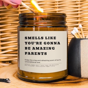 Cadeau bougie pour les nouveaux parents Cadeau pour les nouveaux parents Cadeau pour la nouvelle maman Cadeau pour le nouveau papa Cadeau de grossesse Bougie rigolote pour future maman Bougie