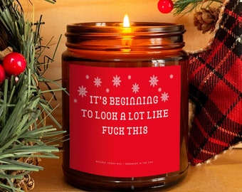 面白いクリスマスデコレーション、クリスマスキャンドル、友達への面白いクリスマスプレゼント、秘密のサンタホリデーギフト9オンスに似てきました