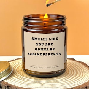 Grandparents Announcement Candle Gift Smells Like You&#39;re Gonna Be Grandparents Gift for Future Grandparents Gift Going To Be Grandparents