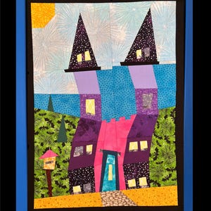 Patrón de colcha de retales de altura flotante FPP: Wonky Towers n.° 10, diseño colorido (PDF)