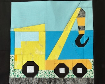 FPP CRANE Truck, Scrap Quilt Pattern Truck 3 : Heavy Trucks (Digital PDF)