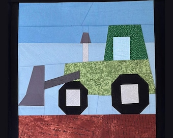 FPP BULLDOZER, Scrap Quilt Pattern Truck 5 : Heavy Trucks (Digital PDF)