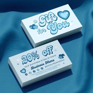Modelo de cartão de cupom de salão de beleza Canva, faça você mesmo para impressão editável cabelo cílios unhas negócios desconto promocional voucher recompensa ao cliente, Aqua