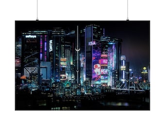 Cyberpunk 2077 Nachtstadt Poster