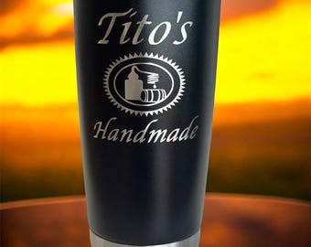 TITOS VODKA 20 oz Stainless Steel Tumbler: Double Wall Insulated Cup