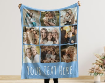 Personalized Best Friend Blanket Collage Friend Blanket Picture Blanket With Text Memorial Blanket Best Friend Gift Birthday Christmas Gift