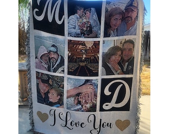 Custom Photo Woven Blanket,Woven Tapestry,Memorial Blanket,Woven Throw Blanket,Cotton Throw Blanket,Cozy Blanket,Custom Woven Gift