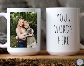 Personalized Photo Coffee Mug Birthday Gift Custom Mug Gift for Mom Anniversary Gift for Her/Him Valentine's day gifts Mug with Picture
