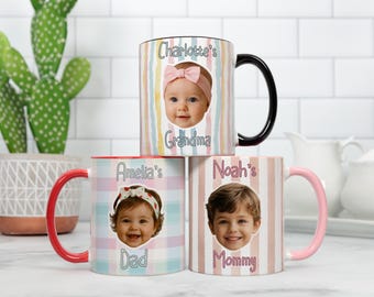 Custom Baby Face Mug, Baby Face Mug, Personalized Coffee Mug With Photo, Grandma & Grandpa Gift, Kid Face On Mug, Birthday Gift, Mommy Mug