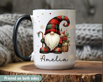 Gnome Mug Personalized Gnome Gift Custom Gnome Cup With Name Cute Gnome Name Mug Gnome Coffee Mug Gnome Coffee Cup Christmas Gnome Mug