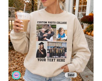 Custom Photo Sweater, Personalized Photo Collage Hoodie, Family Picture Sweatshirt, Memorial Gift Tee, Youth Toddler Baby Bodysuit