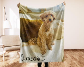 Personalized Photo Blanket Photo Collage Gifts for Him Her Dog Mom Family Friends Custom Gifts Special Memory Keepsake Birthday Throw Blanke