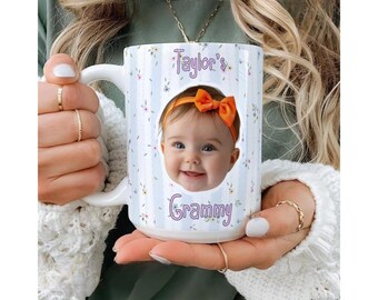 Baby Face Mug, Personalized Face Mug, Custom Photo Mug, Your baby Face Mug, Baby Face Mug For Mom Dad grandma Birthday Gift, heart mug