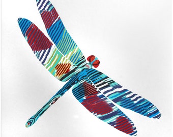 Dragonfly screen print