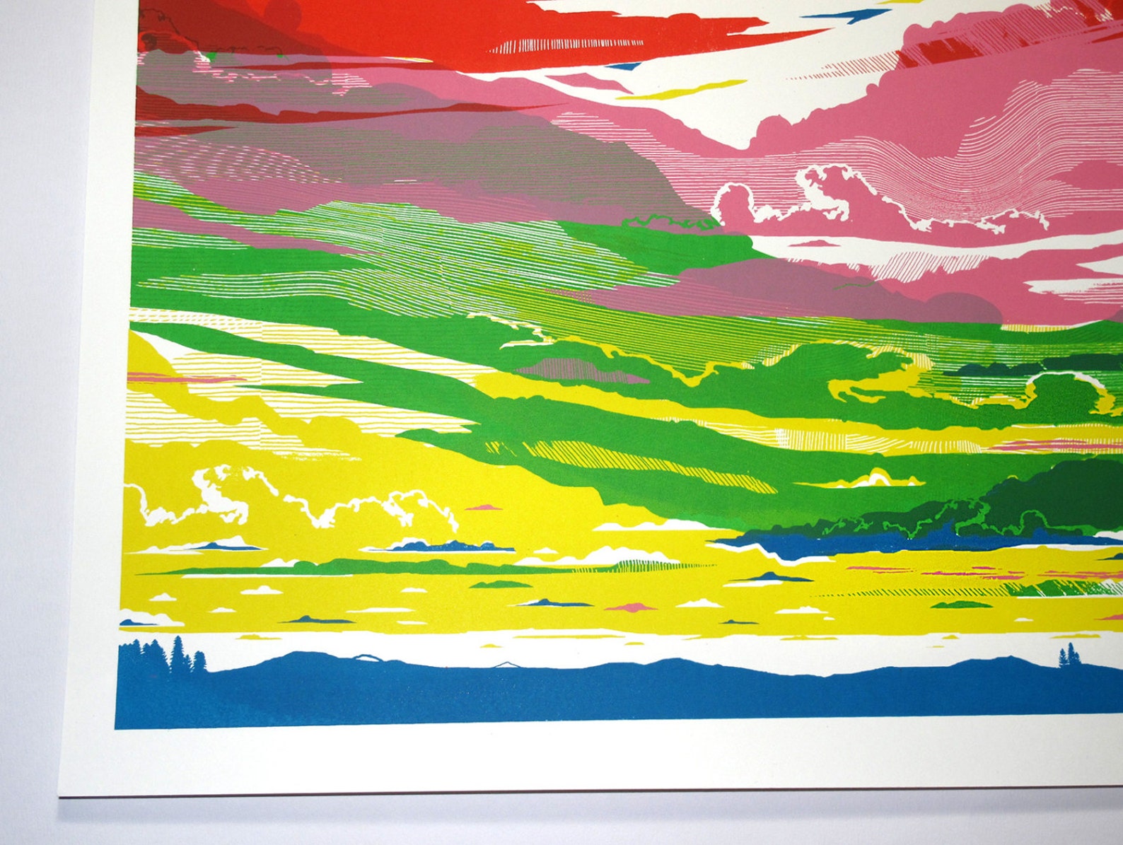 Brilliant Sky Limited Edition Screen Print Landscape Etsy