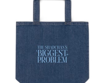 El mayor problema de Shadchan: bolso de tela vaquera orgánica