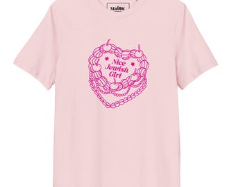 Bonita camiseta de niña judía de algodón orgánico