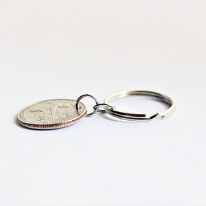 Crossing the Delaware, U.S. Quarter Commemorative George Washington Coin Keychain, Key Ring, 2021 by Hendywood image 3