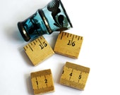Repurposed Vintage Wood Ruler Magnets Neodymium Rare Earth Eco-Friendly Rifrigerator Office Classroom Sustainable Supplies by Hendywood