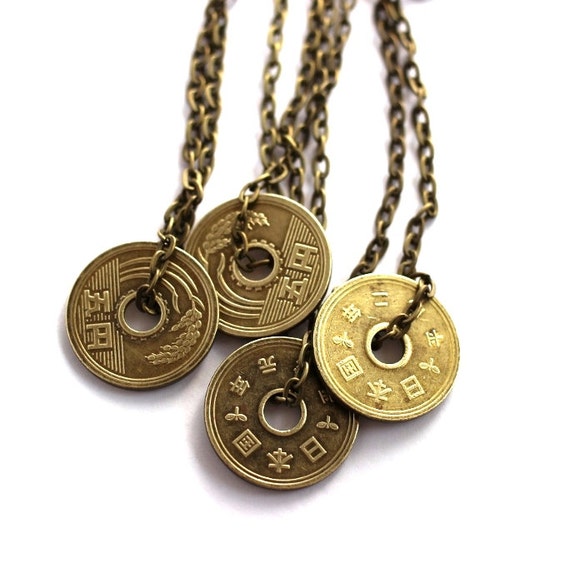 Good luck coin necklace deals