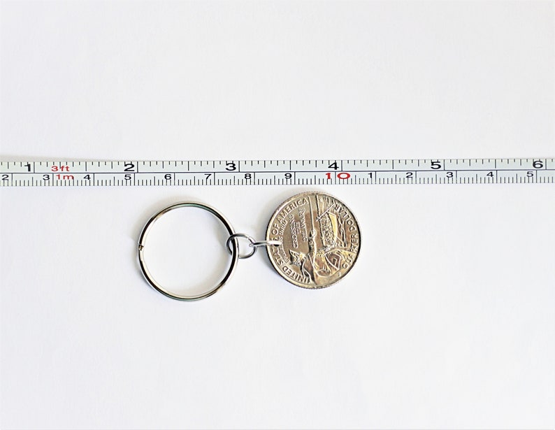 Crossing the Delaware, U.S. Quarter Commemorative George Washington Coin Keychain, Key Ring, 2021 by Hendywood image 5