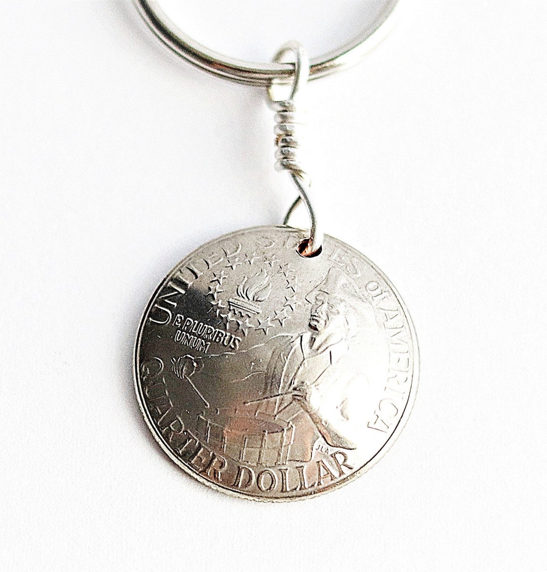 Quarter Key Chain Bicentennial Quarter Keychain: 1976 Domed Coin Key Ring - Etsy