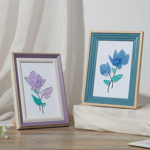 Handmade Sea Glass Flower Art: Beach Decor Keepsake