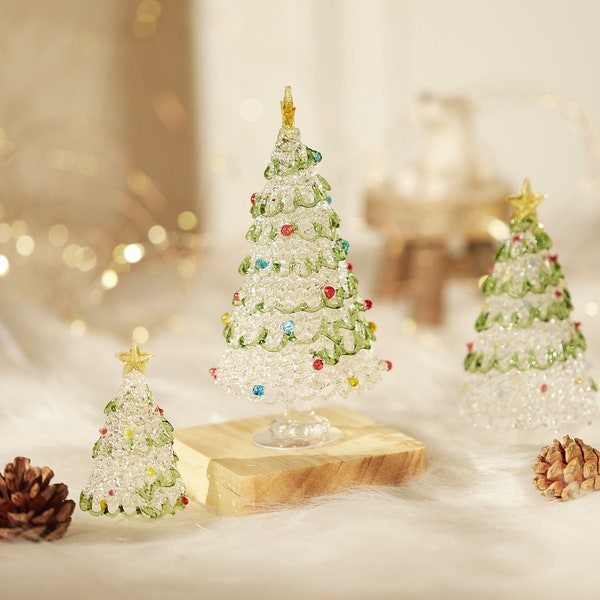 Handmade Stained Glass Christmas Tree, Personalized Glass Christmas Decor, Mini Christmas Tree, Christmas Gift for Mom, Best Friend Gifts