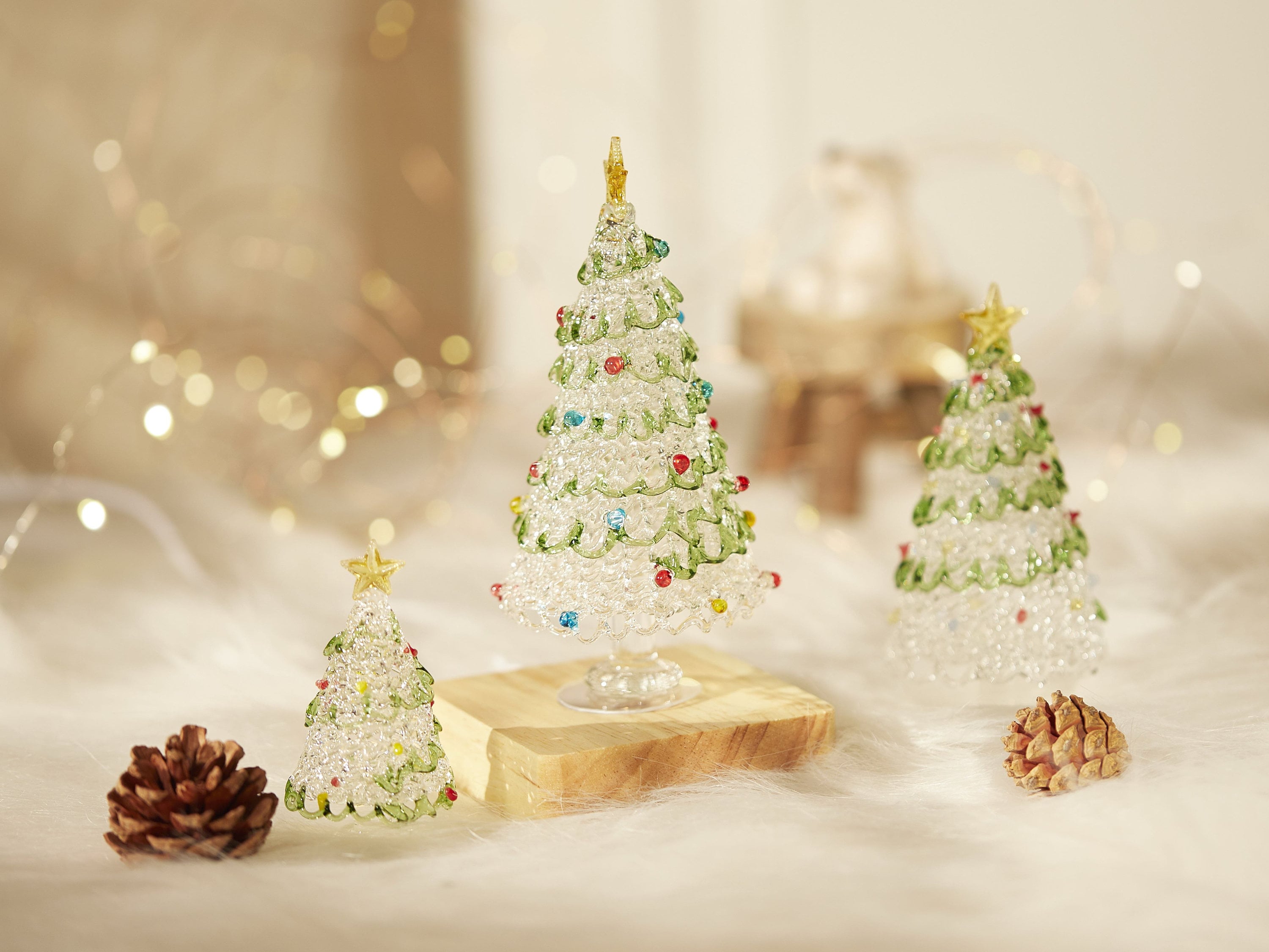 【SOLD OUT】☆ステンドグラス風ハワイアンフレーム☆ クリスマスツリー 手作りステンドグラスのクリスマスツリー、パーソナライズされたガラス