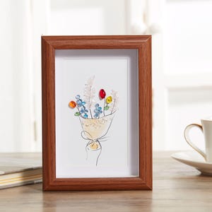 Sea Glass Flower Art Frame: Handmade Beach Decor, Friendship Gift,Wedding Gifts,Bridesmaid Gift