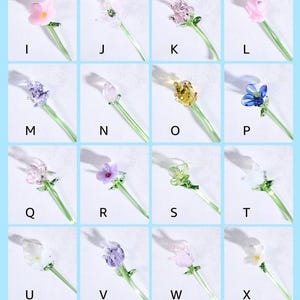 Handmade Mini Glass Flower Bouquet Set: Garden Plant Stakes