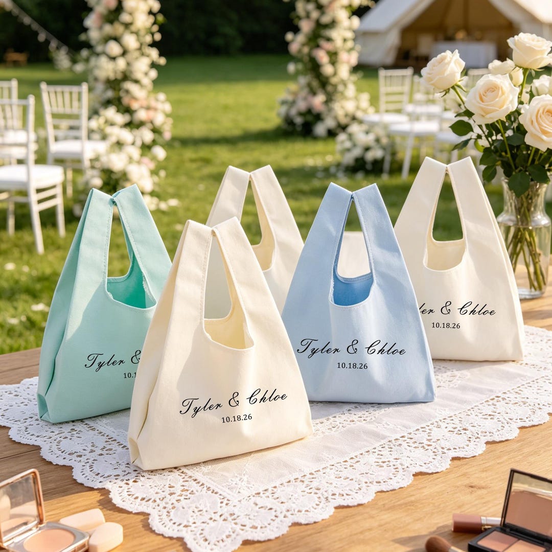 Personalized Wedding Welcome Bags, Custom Bridal Party Favor Bags - Etsy