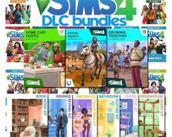 Die Sims 4 Erweiterungspacks +72 mit allen DLC-Accessoires Packs, Game Packs, Kits, Für Windows