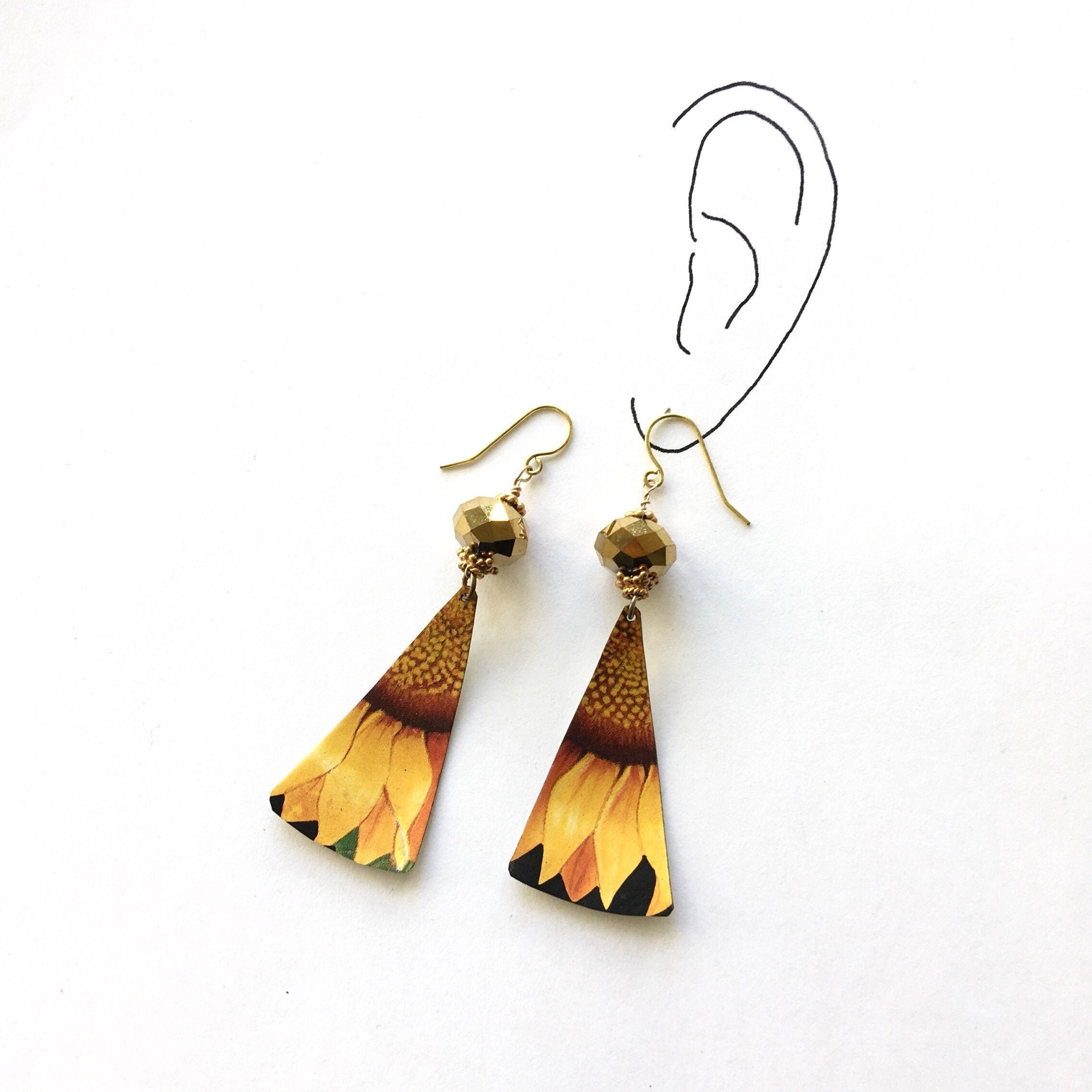 full ear earrings gold