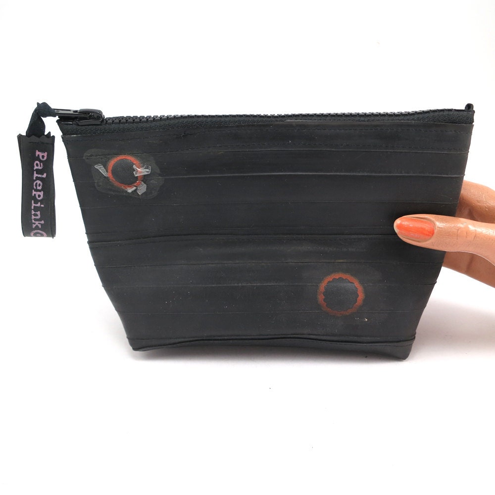 Recycled bicycle inner tube cosmetic pouch for men and woman Etsy