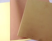 22G Copper, Brass or Red Brass sheet  6" x 6" FREE SHIPPING