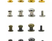 Qty 10 ~ Button Stud and Post Silver or Antique Brass Finish 6mm or 8mm