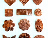 Qty 4 Small Solid Copper Blanks with Asst Texture Option - for Patina or enameling - Free Shipping USA Qty 4 Small Solid Copper Blanks with Asst Texture Option - for Patina or enameling - Free Shipping USA