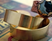 Brass Cuff 3/4"  Solid 18g Bracelet Blank Finished or Unfinished - Free Shipping US