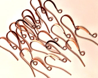 Minimalist Ear Wires in Copper, Brass and Silver - Brass Based Free Shipping US