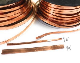 Flacher glatter massiver Kupferstreifendraht für Gesichtsmaske - Wählen Sie Ihre Länge Kostenloser Versand USA