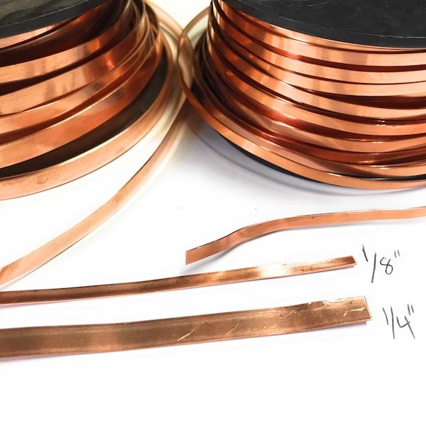 Flat Smooth Solid Copper Strip Wire for Face Mask  - Choose your length Free Shipping USA