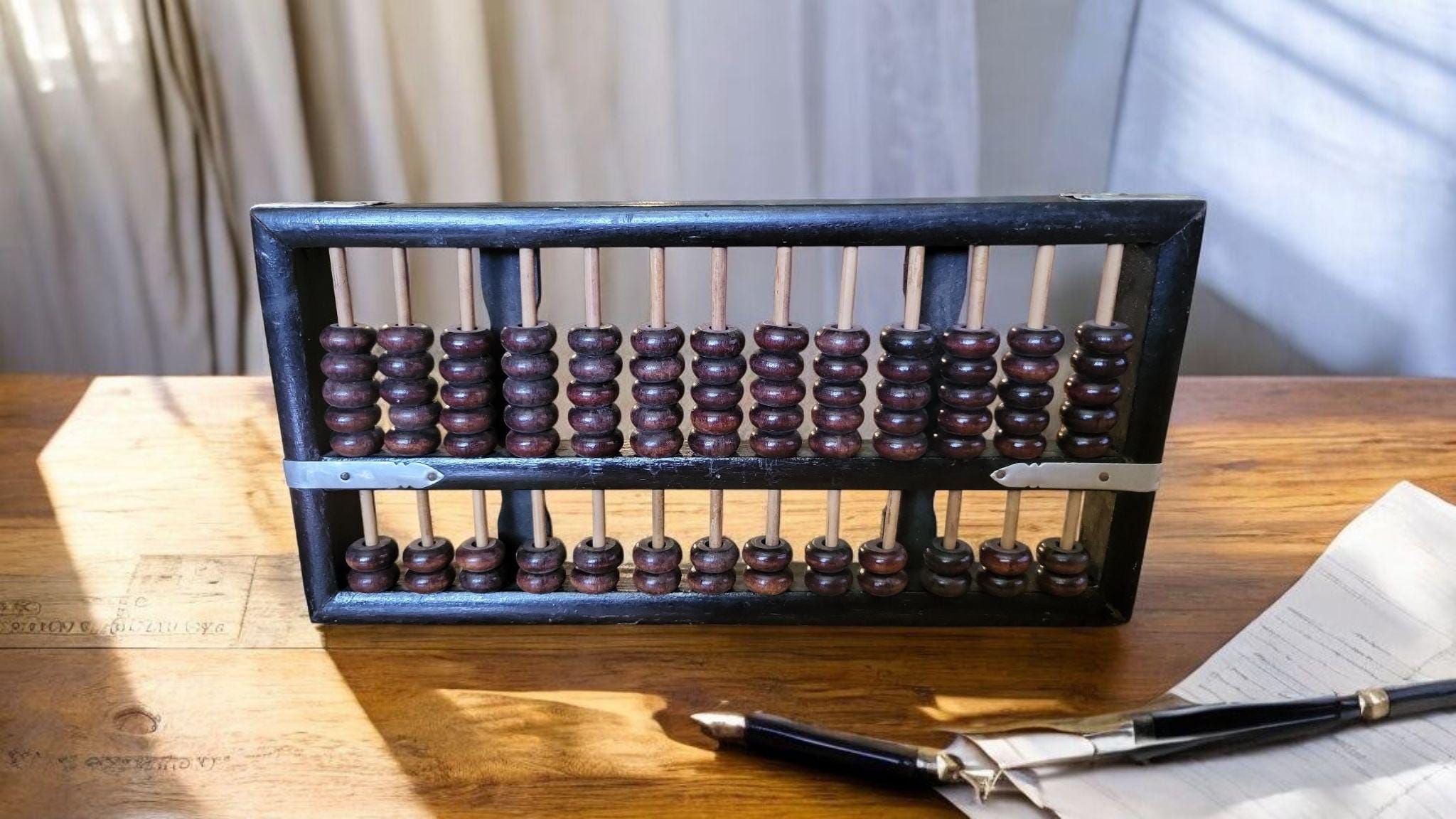 Vintage Large Wood 91-bead Ancient Arithmetic Manual Calculator Abacus -  Etsy