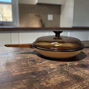 Corning Vision Visionware Amber 10" Frying Pan w/Lid