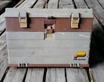Vintage Plano Tackle Box With Four Trays and Large Storage