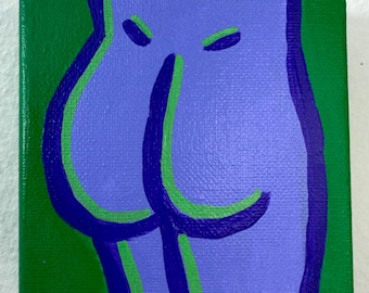 2025 Pop Art Butt 05 - 4x4 Acrylic Painting