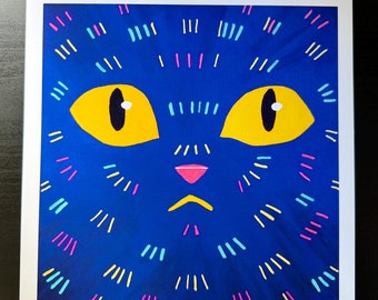 The Cat's Stare - 8x8 Art Print
