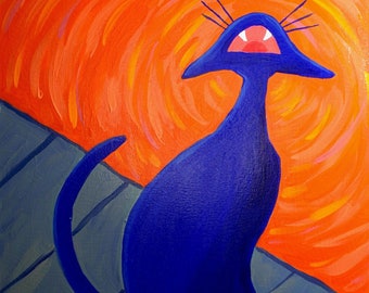 The Yowl - Cat Art Print